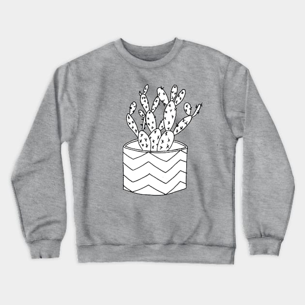 Simple prickly pear cactus Crewneck Sweatshirt by PlantEngineer